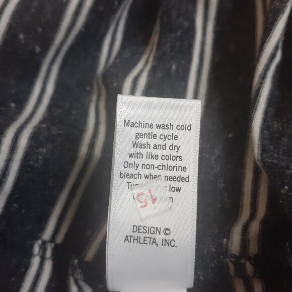 Athleta Women's Size XS Navy White Stripe Vida Sleeveless Linen Blend Dress - Picture 5 of 10